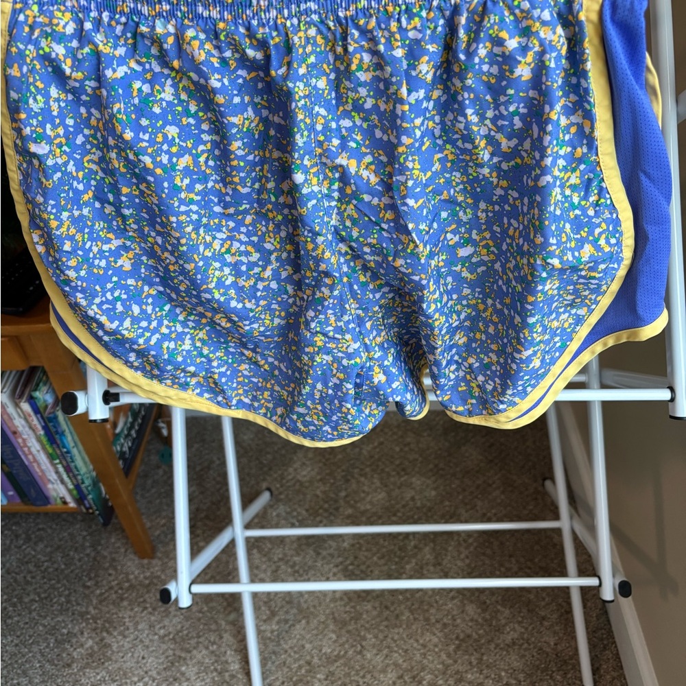 Nike Blue and Yellow Athletic Shorts